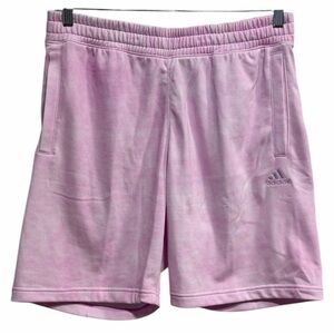 Adidas Originals Pink Tie Dye 3-Bar Shorts Men’s Large 7.5” Fleece Athletic